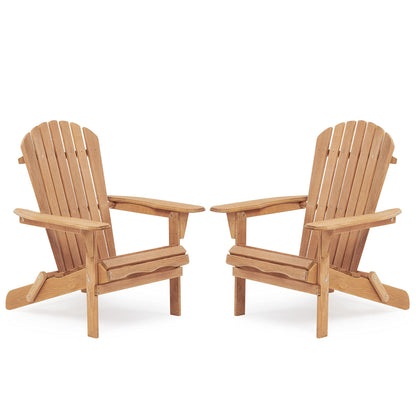 Lounge Patio Chair For Garden Outdoor Wooden Folding Adirondack Chair (Set of 2) Solid Cedar Wood Lounge Patio Chair For Garden Home Essentials