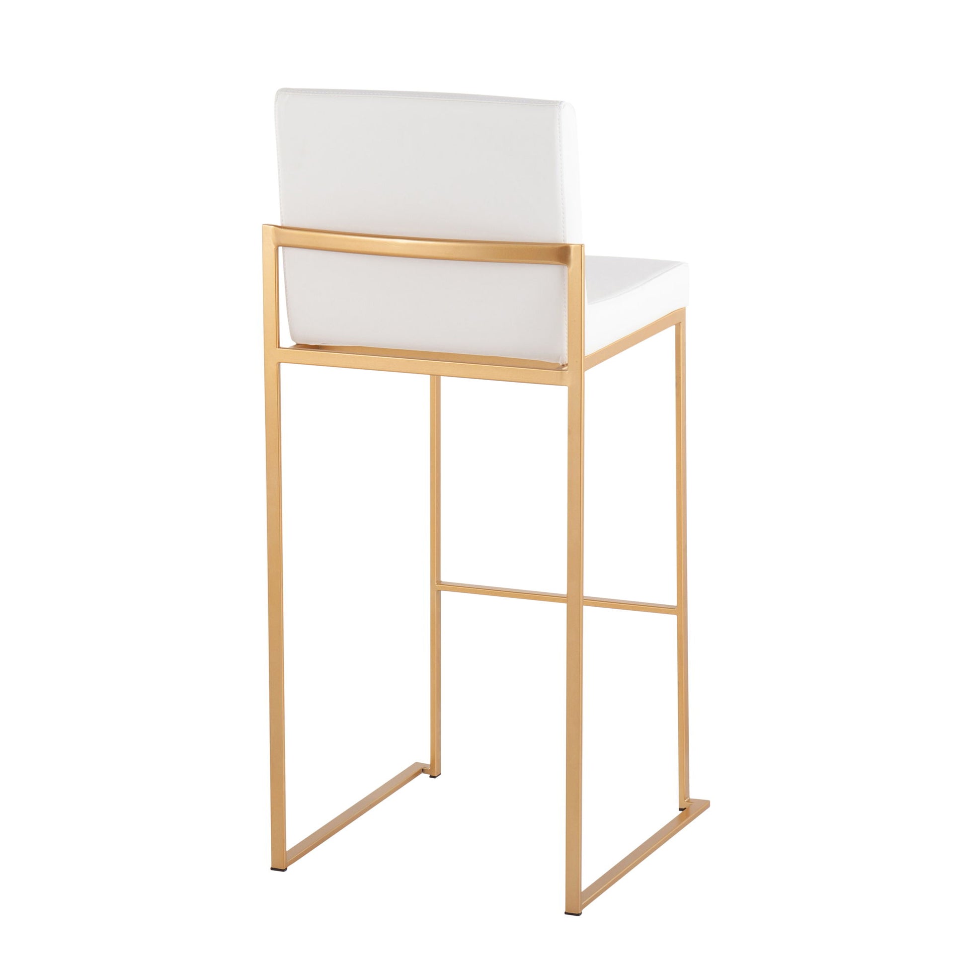 Fuji - Contemporary Design High Back Barstool (Set of 2) Lumi Source