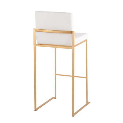 Fuji - Contemporary Design High Back Barstool (Set of 2) Lumi Source