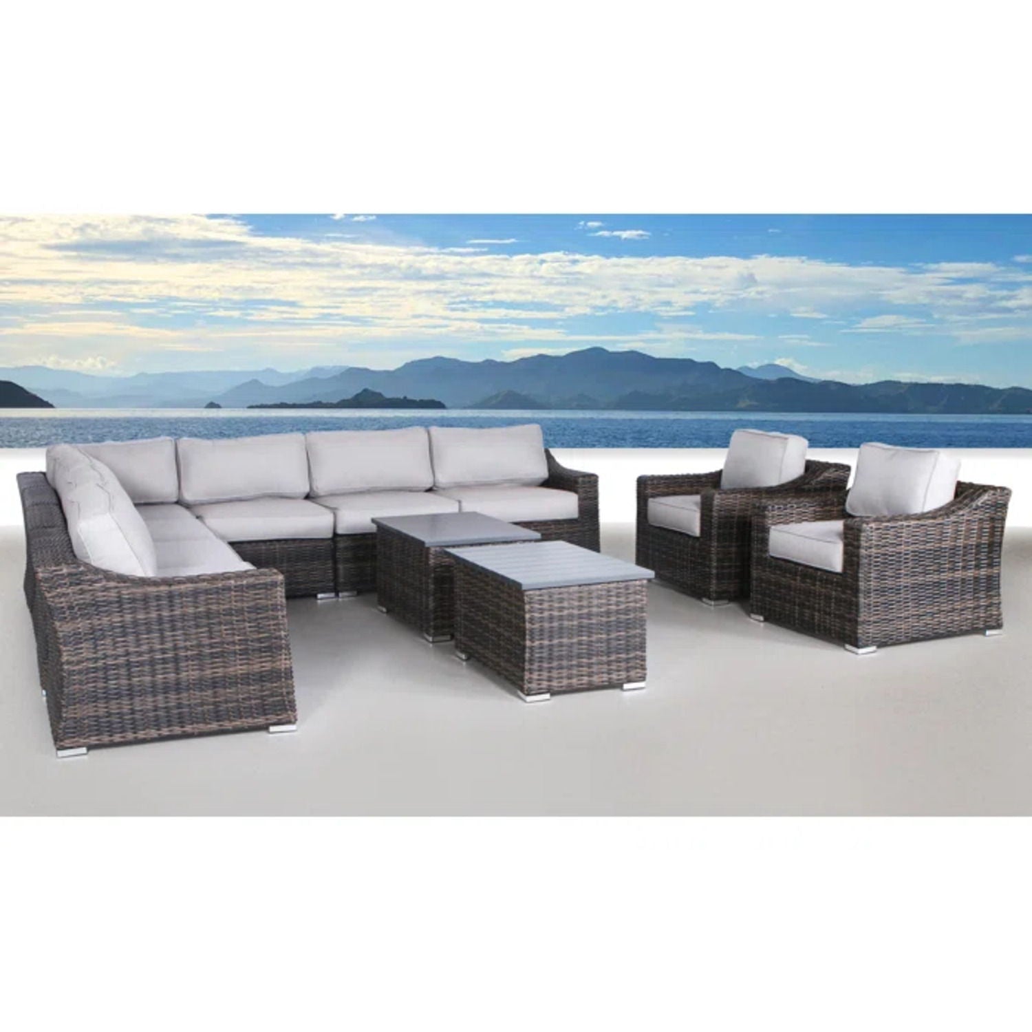 Stylish Sofa Seating Group With Cushions Perfect For Outdoor Gatherings LSI Patio Furniture