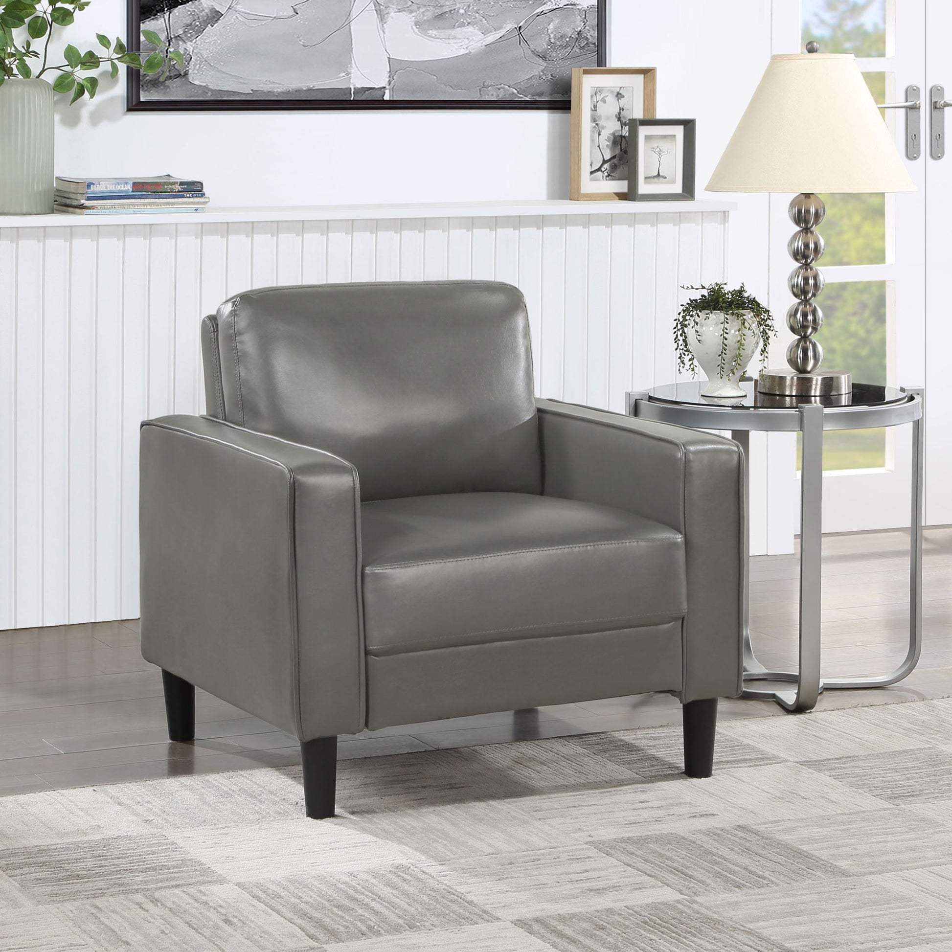 Farallone -Track Arm Accent Chair Furniture Max