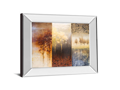 Lost In Trees I By Michael Marcon - Mirror Framed Print Wall Art - Yellow