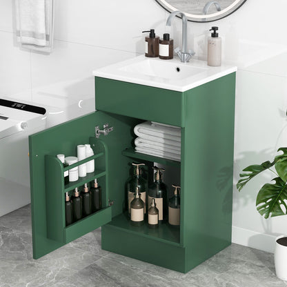Bathroom Vanity With Sink, Cabinet With Adjustable Shelf Noble House