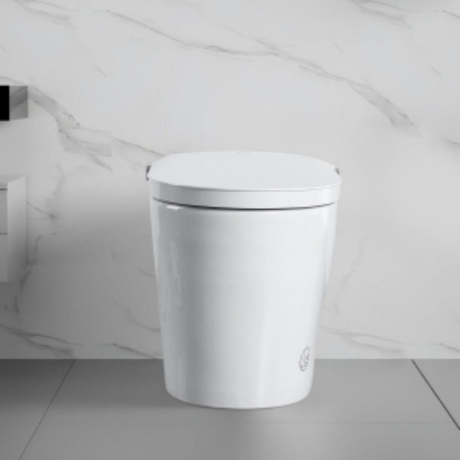 Tankless Smart Toilet With Bidet Built In, 1 Piece, Auto Flush, Auto Open / Close, Heated Seat, Bubble Wash, Warm Water And Dry, Adjustable Temp, Remote Control Side Know - White Daily Nest