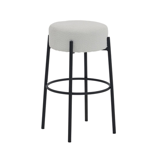 Round High Bar Stools (Set of 2), Contemporary Upholstered Dining Stools For Kitchens, Coffee Shops And Bar Stores Home Essentials