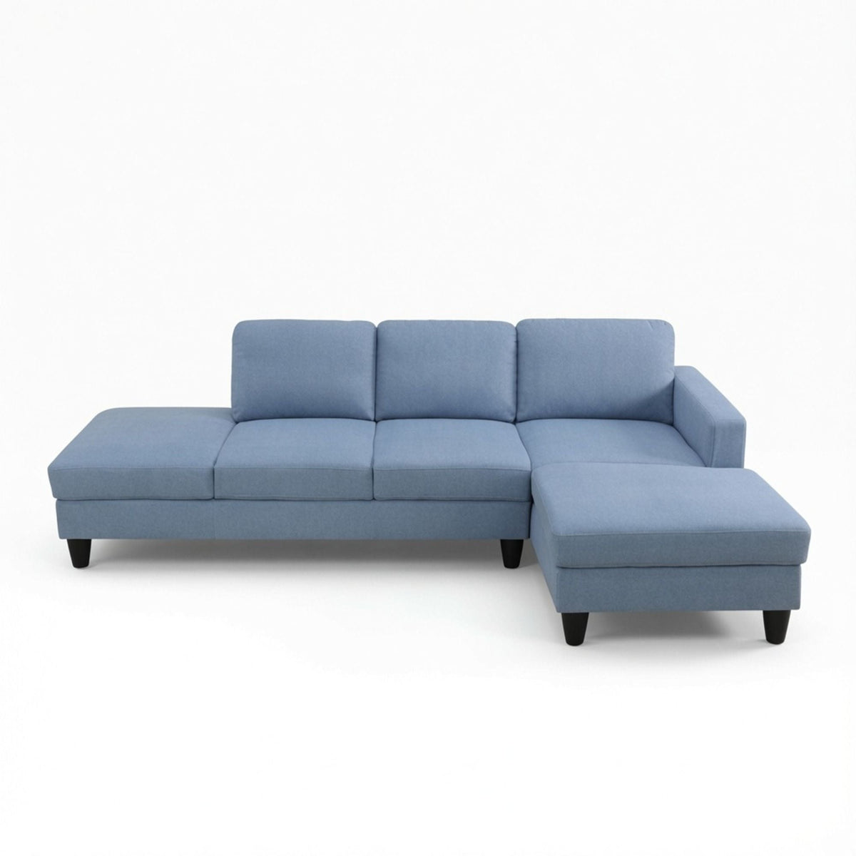L - Shaped Sectional Sofa With Chaise & Ottoman Home Essentials