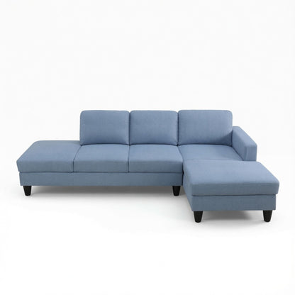L - Shaped Sectional Sofa With Chaise & Ottoman Home Essentials