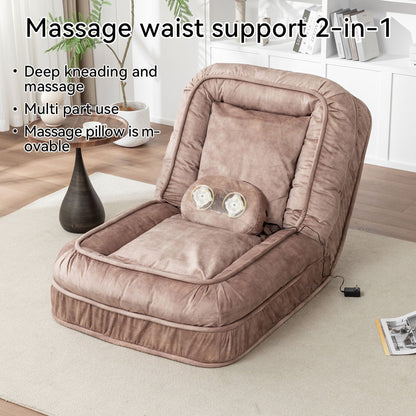 Upholstered Human Dog Bed And Pets, Bean Bag Floor Sofa With Massage Pillow, 5 Adjustable Positions & 2 Soft Pillows Home Essentials
