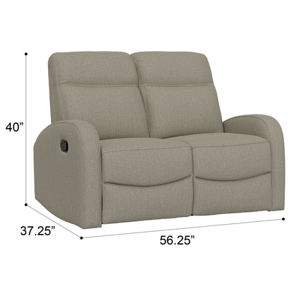 Manual Reclining Loveseat With Dual Seating Support For Living Room Emerald Home