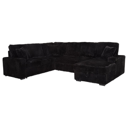 Thurston - Storage Sectional Sofa With Pop Up Bed Furniture Max