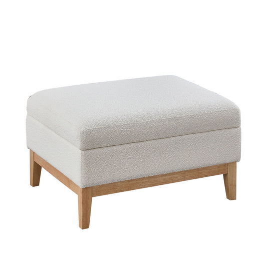 Upholstered Storage Ottoman With Reversible Lid Coffee Table, Foot Stool Home Essentials