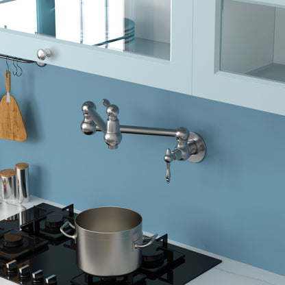 Modern Design Pot Filler Faucet Wall Mount Kitchen Sink Faucet Folding Stretchable Daily Nest
