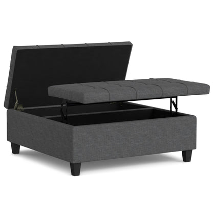 Harrison - Upholstered Coffee Table Storage Ottoman Simpli-Home