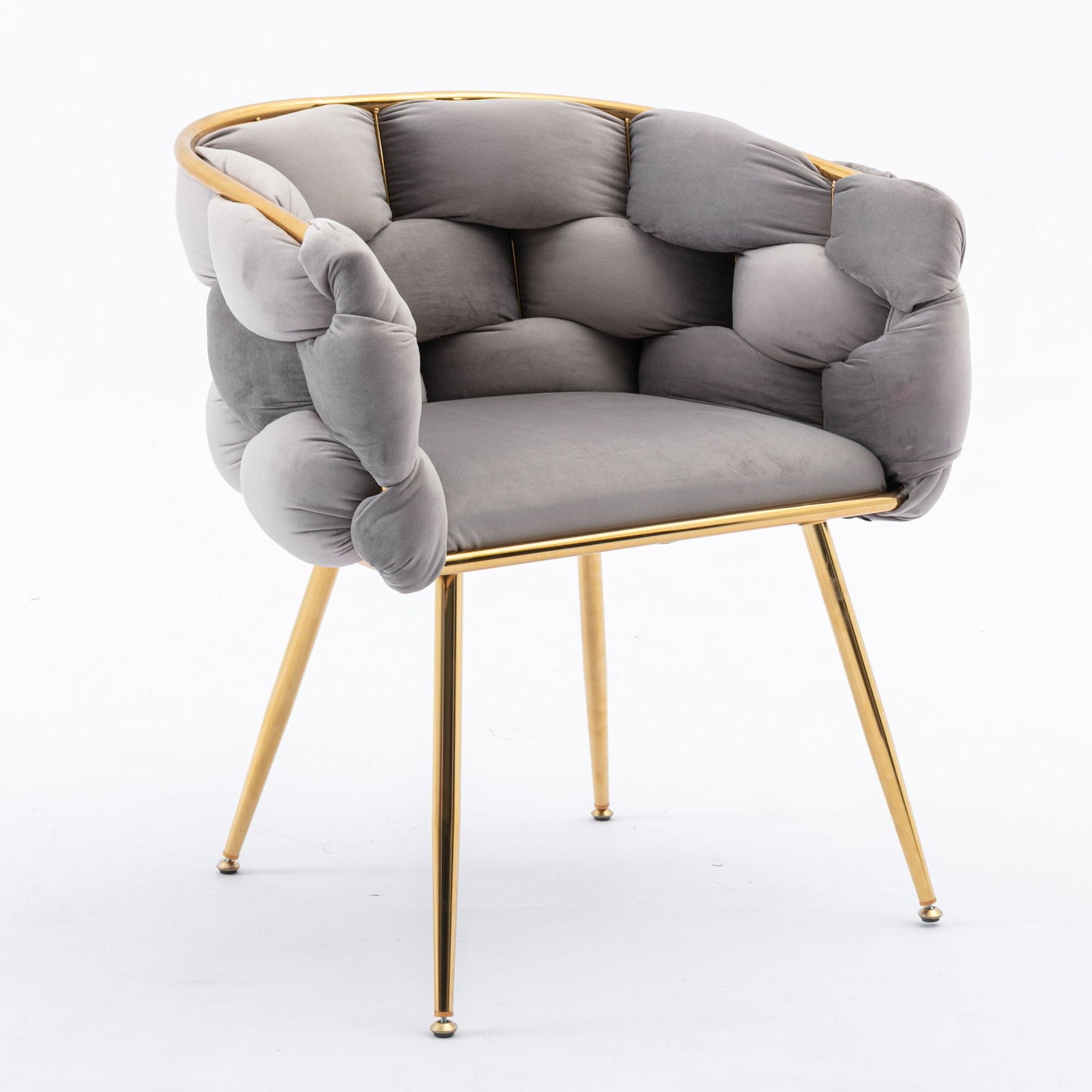 Luxury Modern Simple Leisure Velvet Single Sofa Chair Bedroom Lazy Person Household Dresser Stool Manicure Table Back Chair Home Essentials