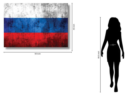 Weathered Tricolor - 40" x 60" Framed Wall Art