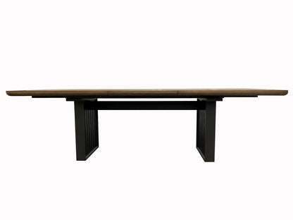 Double Pedestal Table Latte - Light Brown Bernards Furniture