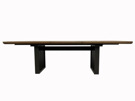 Double Pedestal Table Latte - Light Brown Bernards Furniture