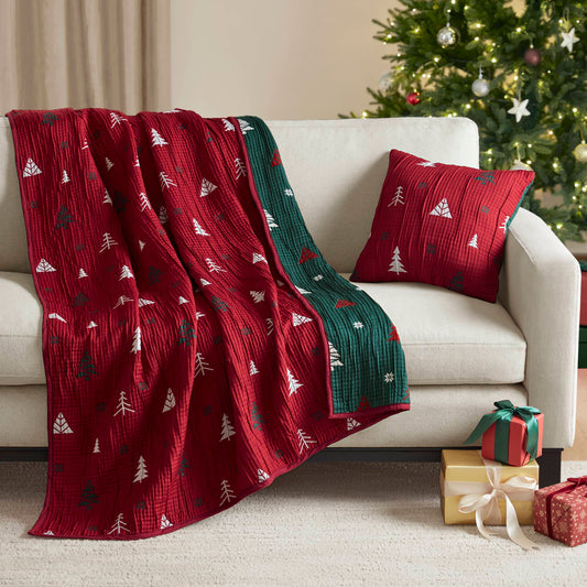Winter - 50x60" Throw Set - Red Madison Park