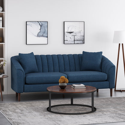 Contemporary 3 Seater Sofa With Accents Noble House