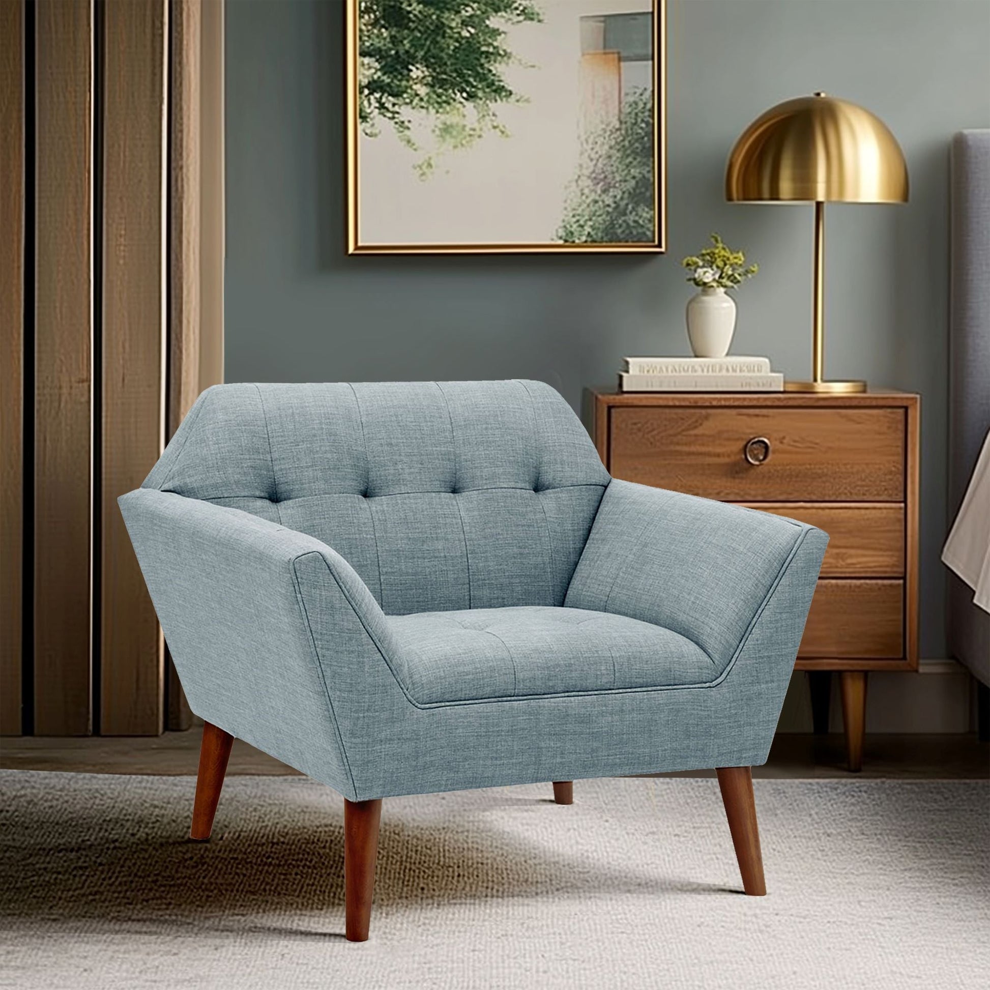 Newport - Lounge Chair - Light Blue INK+IVY