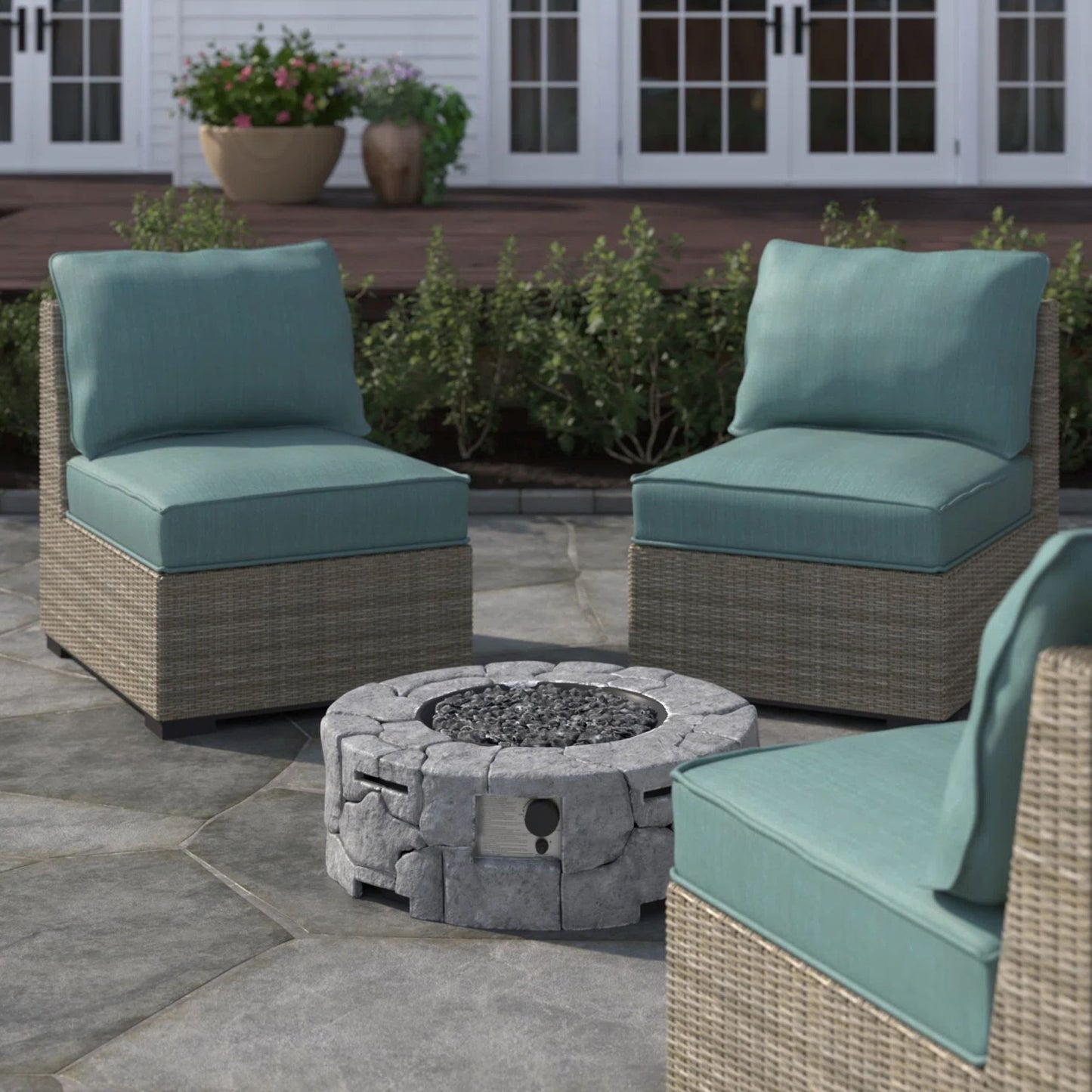 Reinforced - Outdoor Fire Pit Versatile Design LSI Patio Furniture