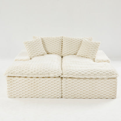 Double Chaise Lounge With Full Compressed Sponge Home Essentials