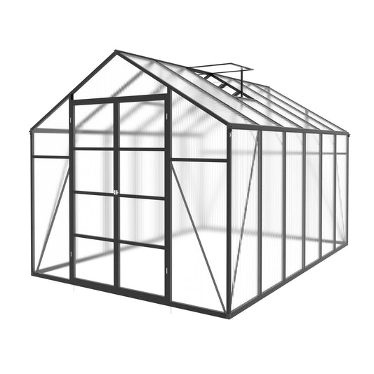Gain Height Windproof Aluminum Greenhouse With Raised Base Daily Nest