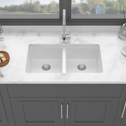Granite Composite Double Bowl Undermount Kitchen Sink Daily Nest