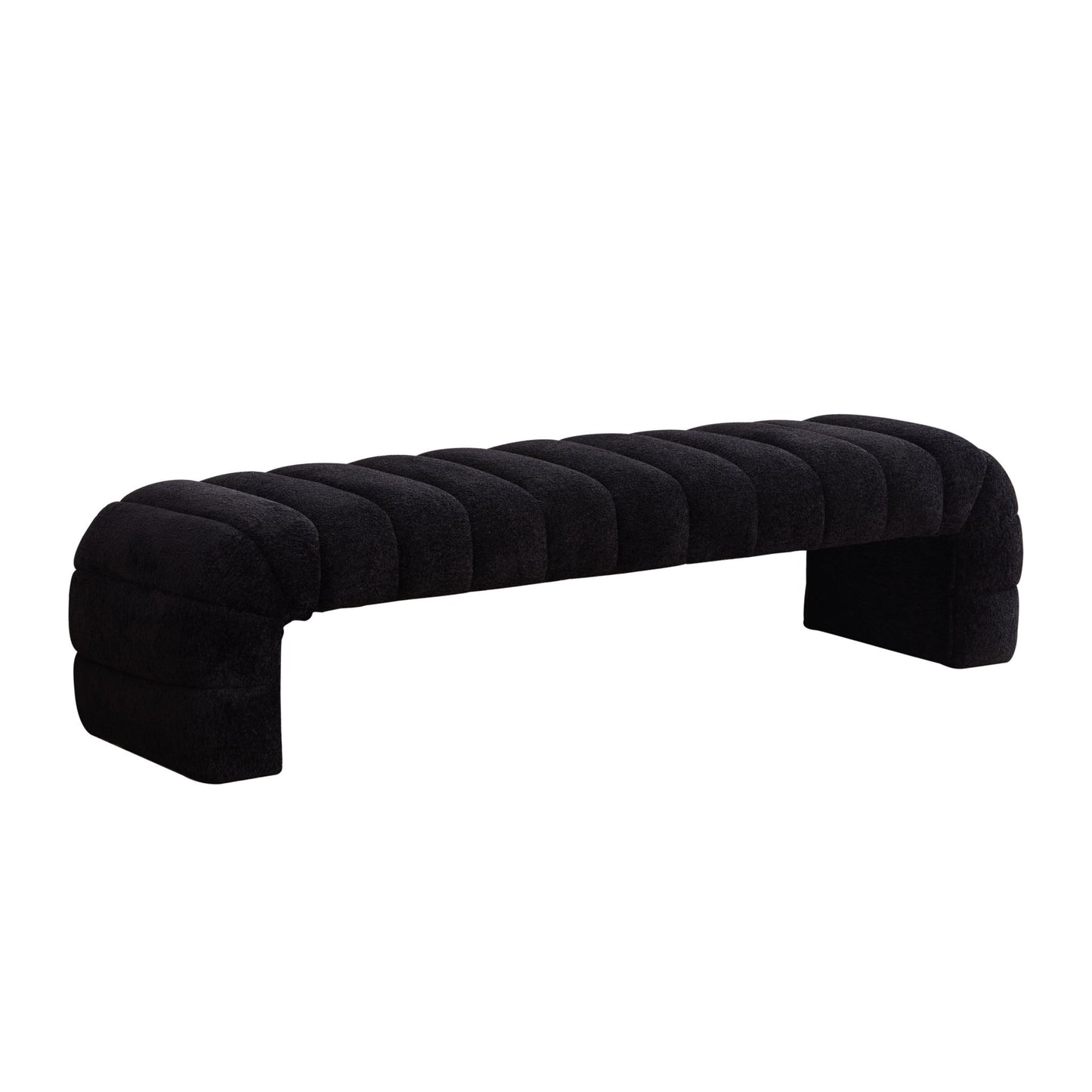 Modern Upholstered Armless Bed Bench With Channel Tufted Design - Snoozhouse