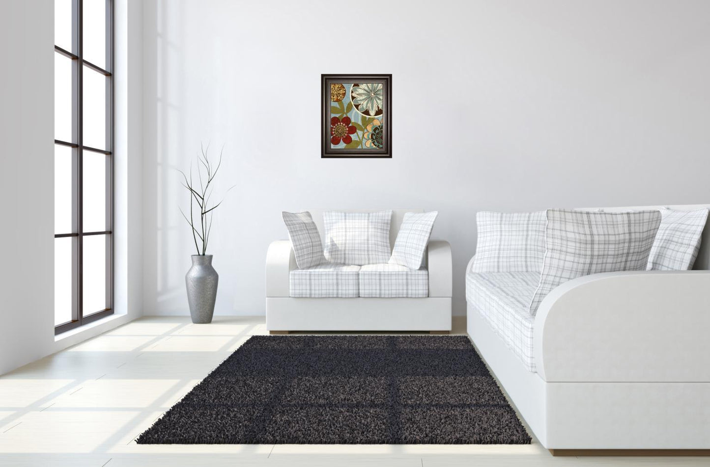 Persian Garden I By Katrina Craven - Framed Print Wall Art - Blue