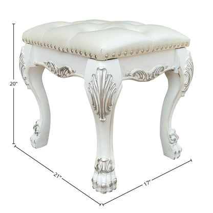 Dresden II - Vanity Stool - Bone White Acme
