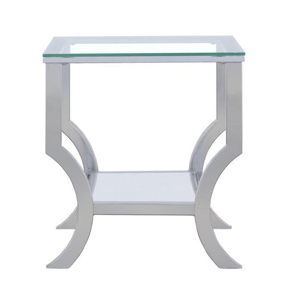 Saide - Rectangular Glass Top Table CoasterEssence
