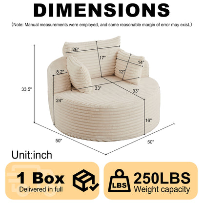 Modern Single Sofa With Backrest Pillow For Living Room Home Essentials