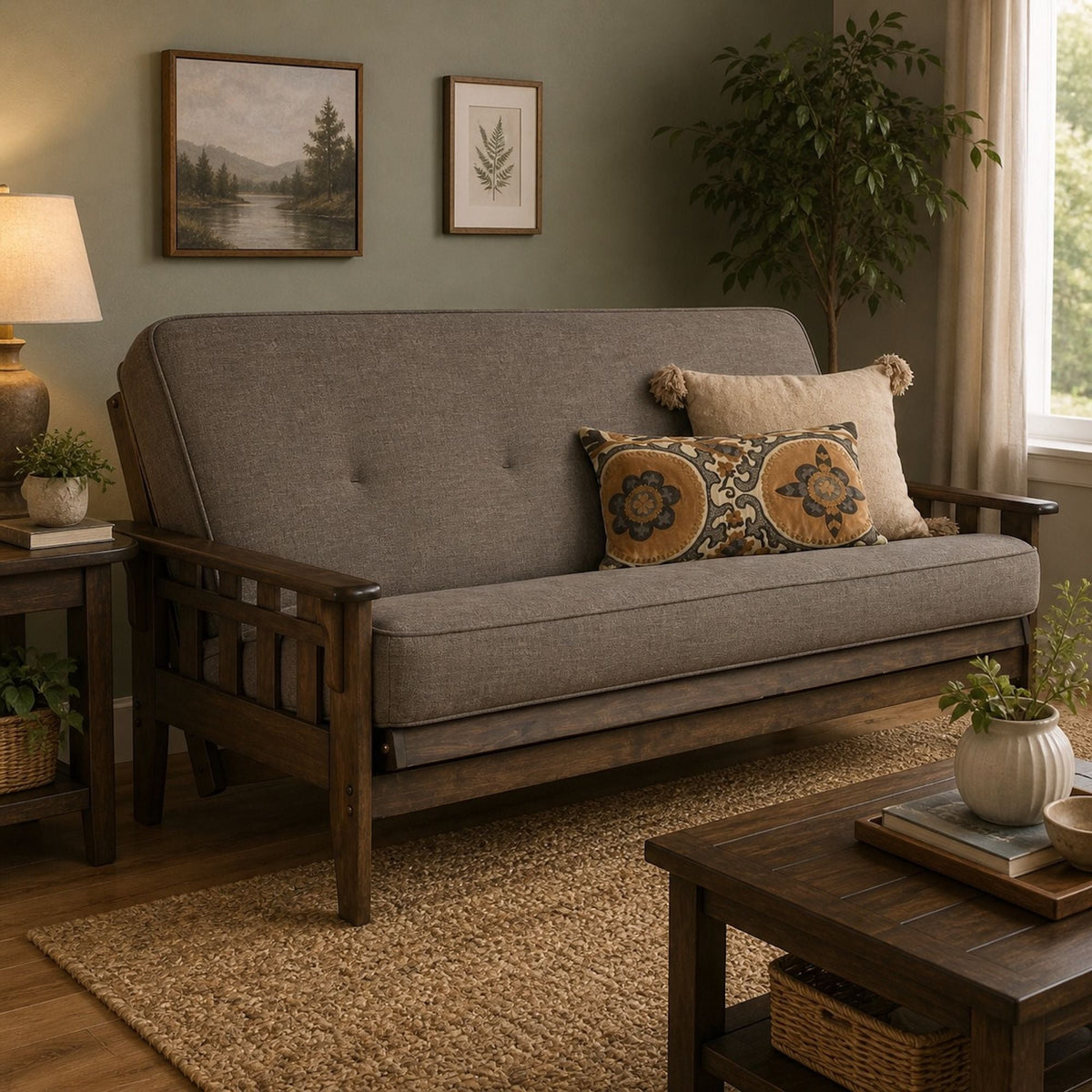 Montana - Full Size Futon Frame Sofa Home Essentials