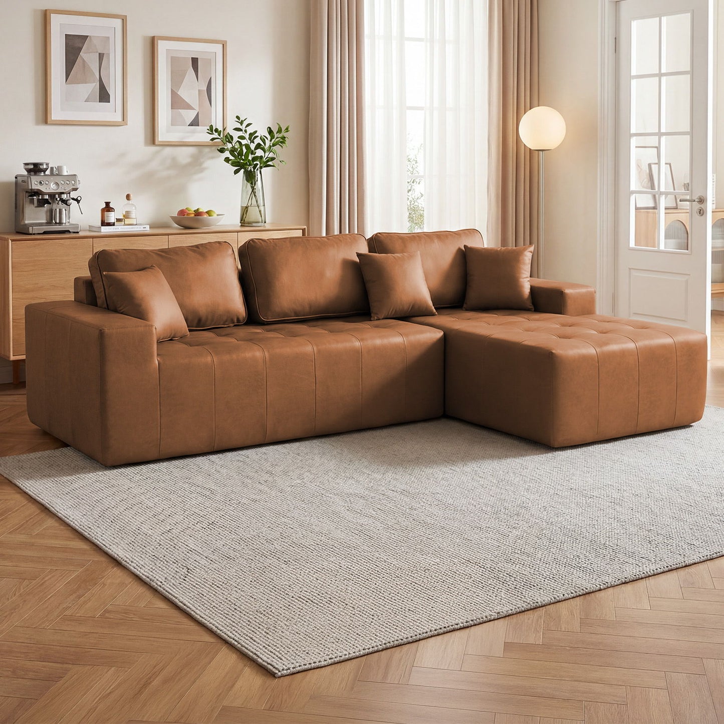 L - Shaped Corner Chaise Sofa Bed Home Essentials
