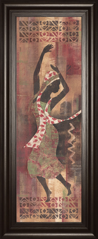 Graceful Reflection Il By Maria Donovan - Framed Print Wall Art - Red