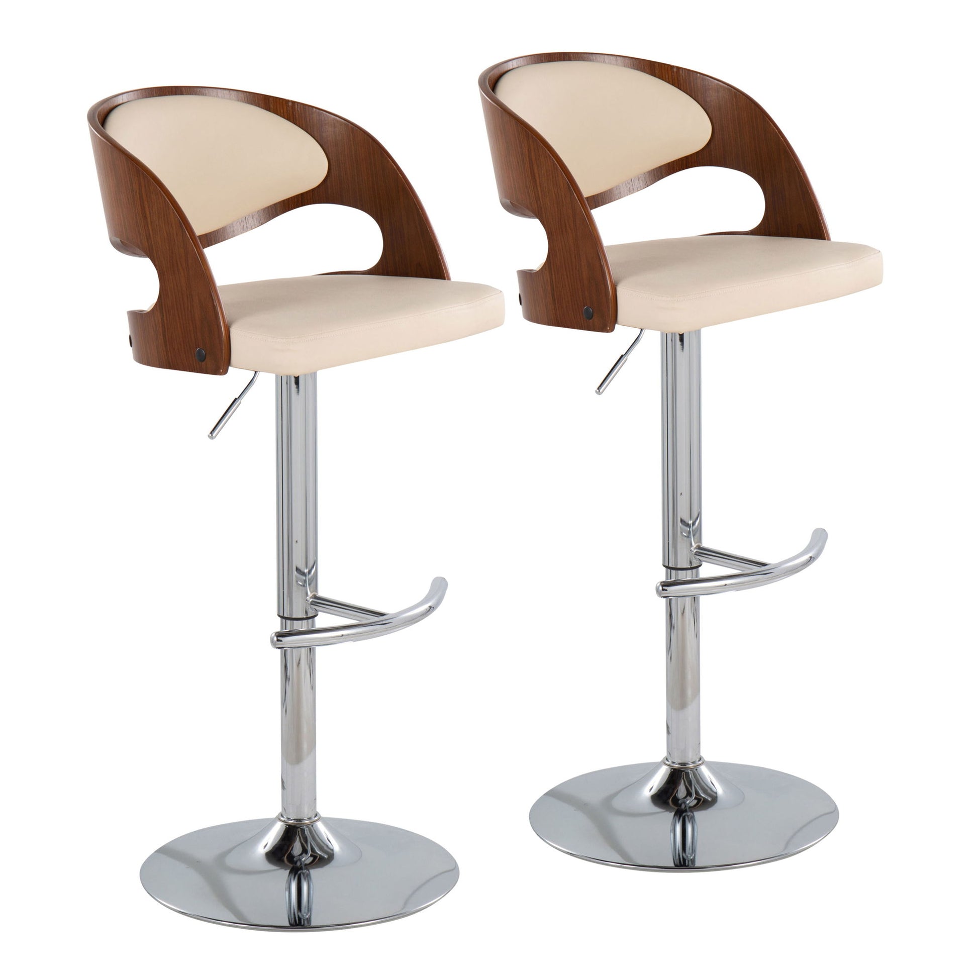 Pino - Mid Century Modern Adjustable Barstool With Swivel Lumi Source