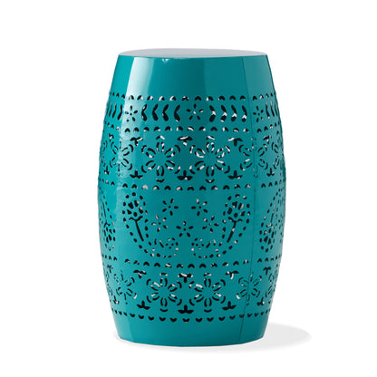 12" Outdoor Lace Cut Side Table Noble House