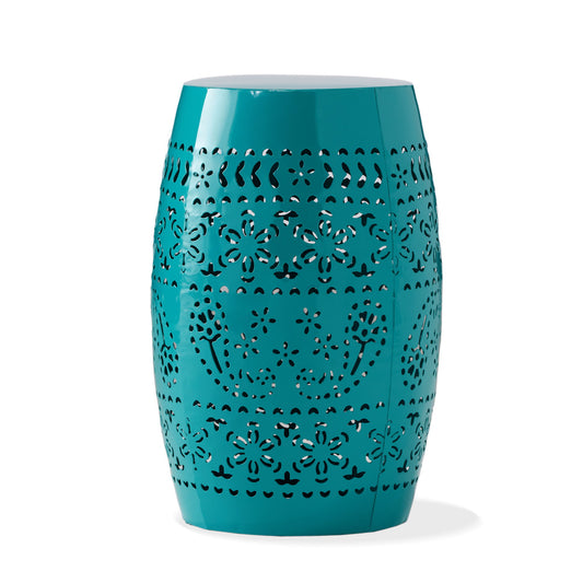 12" Outdoor Lace Cut Side Table Noble House