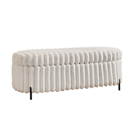 Flip Top Storage Bench With Metal Legs - Snoozhouse
