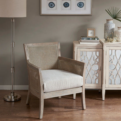 Cane Armchair With High Density Foam - Cream / Reclaimed Natural JLA