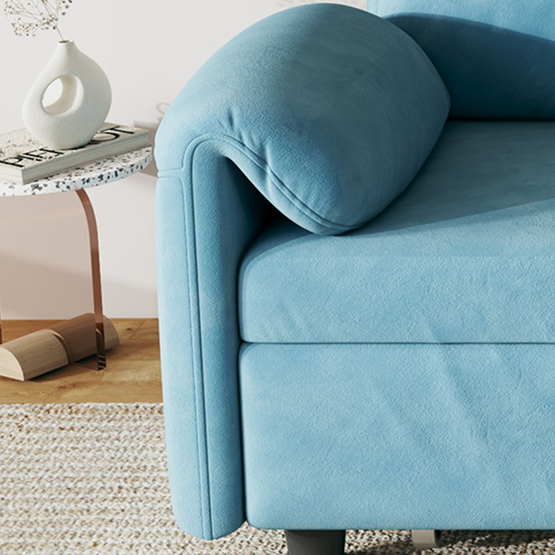 Sofa, Dual Purpose Lounge With Retractable Queen Size Bed Home Essentials