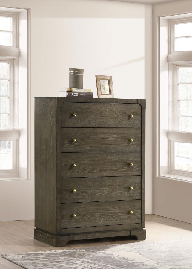 Gran Park - 5-Drawer Bedroom Chest Of Drawers - Dark Cocoa Coaster Fine Furniture