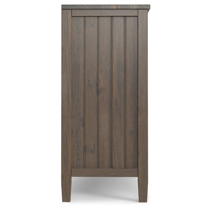 Lev - Low Storage Cabinet - Smoky Brown Simpli-Home