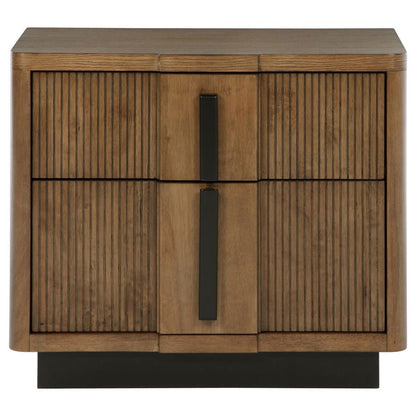 Terrace - 2-Drawer Nightstand Bedside Table - Ash Brown Coaster Fine Furniture