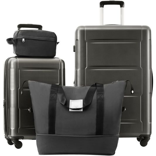2 Piece Luggage Set With Bags Expanable Spinner Wheels ABS Lightweight Suitcase With Tsa Lock 20" / 28" Daily Nest