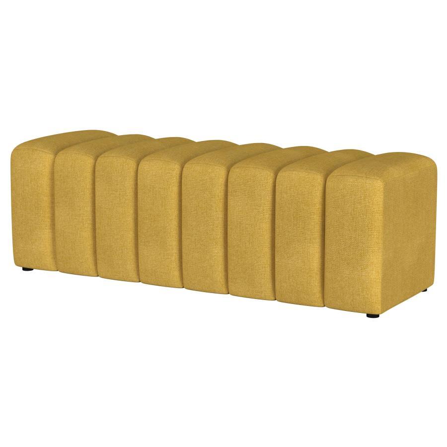 Summer - Fabric Upholstered Tufted Accent Bench Coaster Fine Furniture