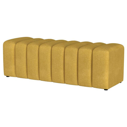 Summer - Fabric Upholstered Tufted Accent Bench Coaster Fine Furniture
