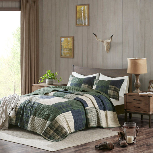 Mill Creek - Oversized Quilt Set - Green Woolrich