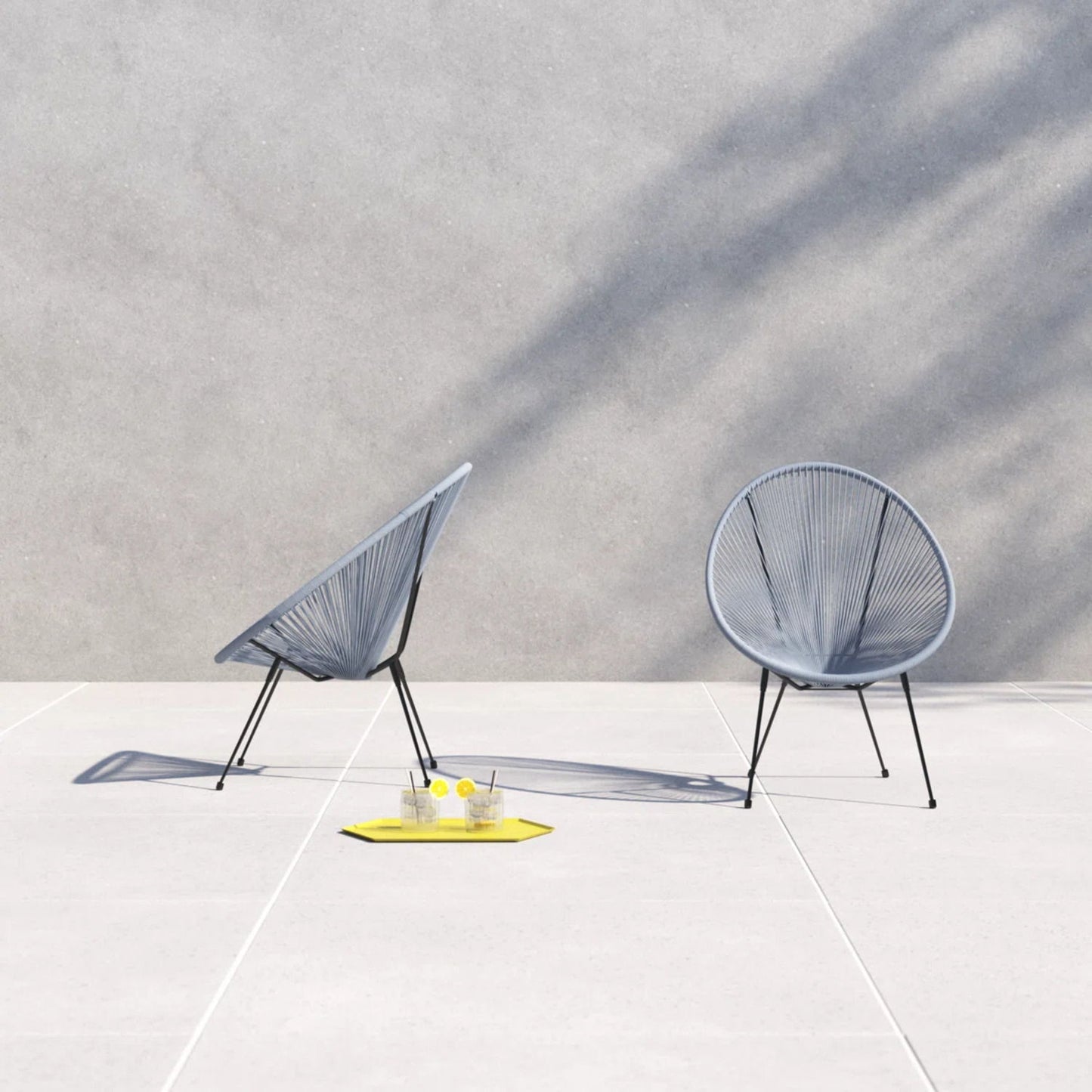 Modern Egg Shaped String Chairs (Set of 2) LSI Patio Furniture